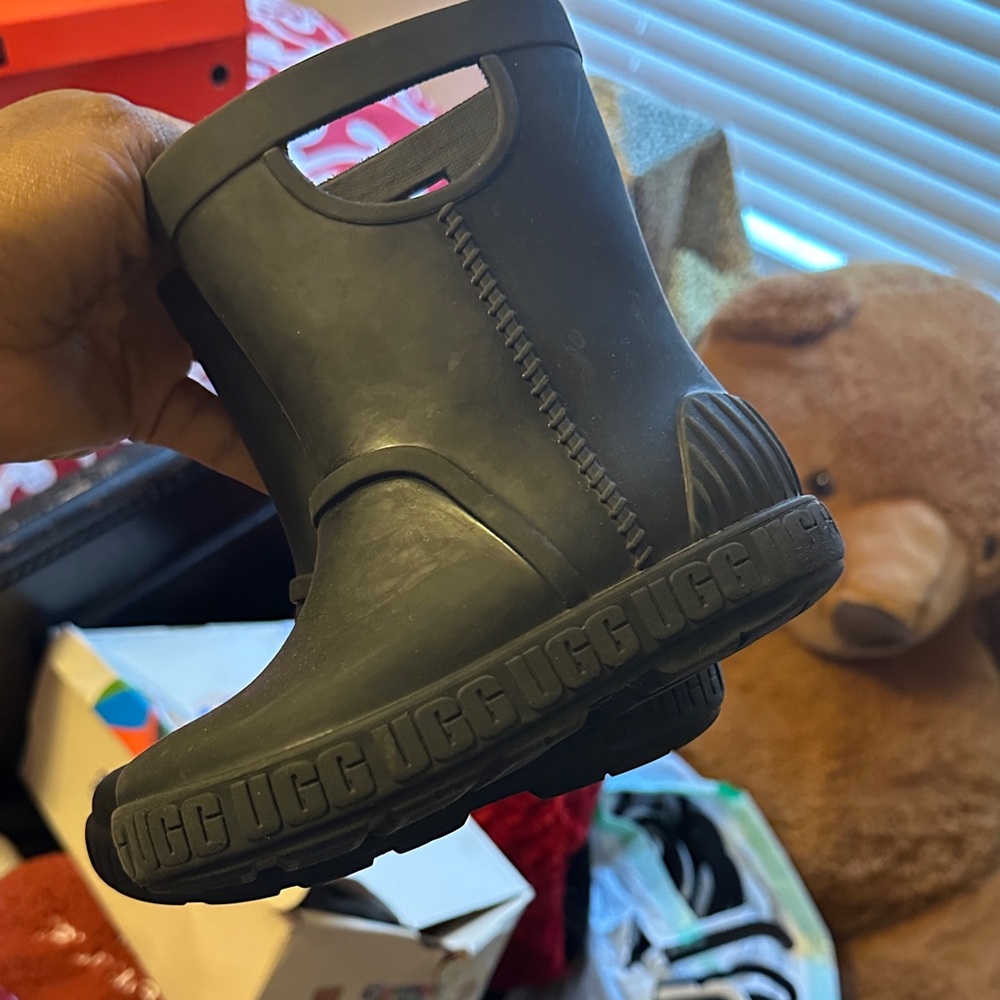 UGG Kids Black Rain Boots